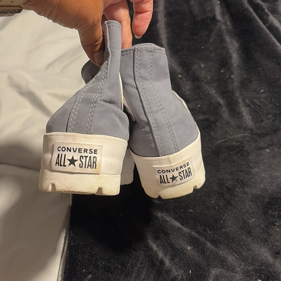 Converse Chuck Taylor All Star Lugged Blue White Platform Shoes - Picture 4 of 5